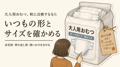 秋の防災点検で大人用おむつを見直す｜介護用からだふきと「いつもの品」を備える方法