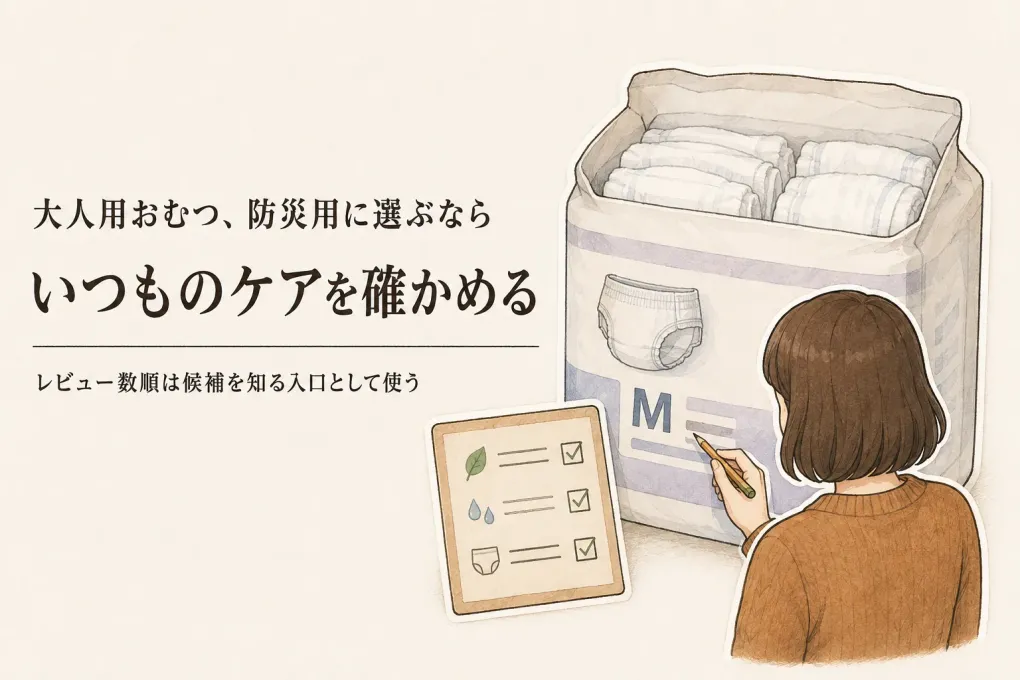 大人用おむつ・介護用からだふきの防災備蓄5選｜パンツ・テープ式をレビュー数順に比較