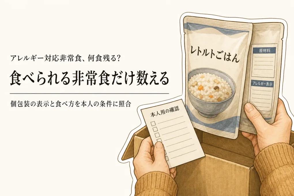 アレルギー対応の非常食セットはそのまま買ってよい？食べられる物を残す確認リスト