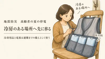 停電でエアコンが使えない夏、高齢者の暑さ対策は何を優先する？冷却ベストとポータブル電源の備え方