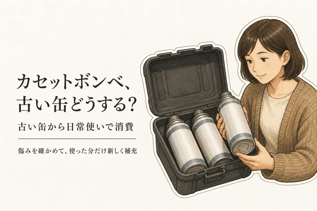 カセットボンベは古い順に使う？秋の備蓄入れ替えで決める保管場所と収納ケースの選び方