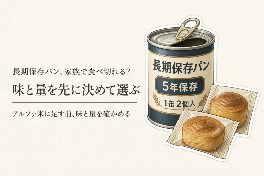 楽天でレビュー数が多い長期保存パンを比べる｜アルファ米だけの備蓄に足すなら家族が食べ切れる味と量は？