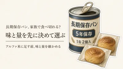 楽天でレビュー数が多い長期保存パンを比べる｜アルファ米だけの備蓄に足すなら家族が食べ切れる味と量は？