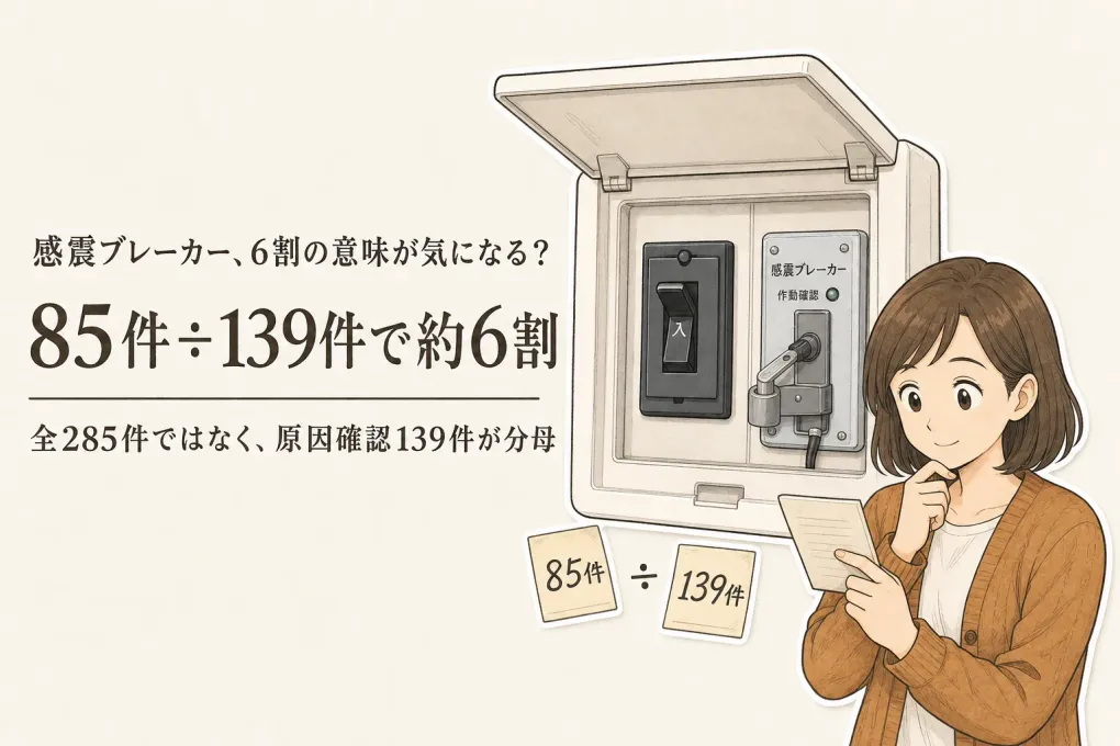 感震ブレーカーの「電気火災6割」は本当？根拠と補助金の調べ方