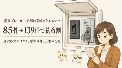 感震ブレーカーの「電気火災6割」は本当？根拠と補助金の調べ方
