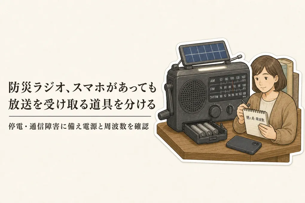 スマホがあっても防災ラジオは必要？停電・通信障害での選び方と手回し・乾電池式の違い