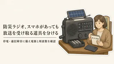 スマホがあっても防災ラジオは必要？停電・通信障害での選び方と手回し・乾電池式の違い