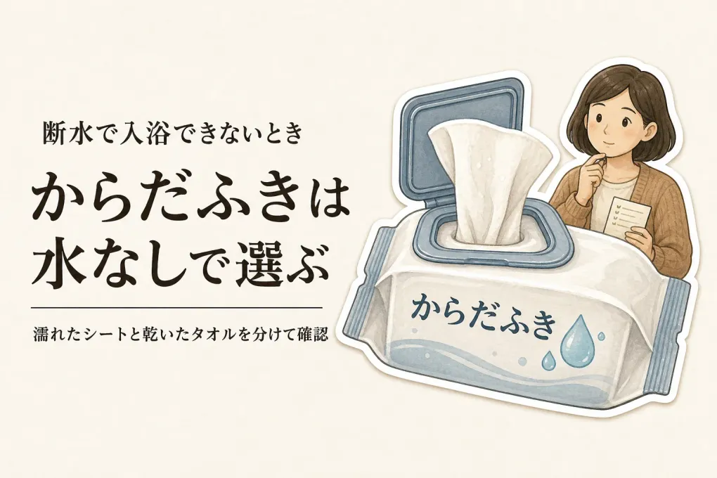 断水で入浴できないときのからだふき5選｜楽天のレビュー順と水を使わない選び方
